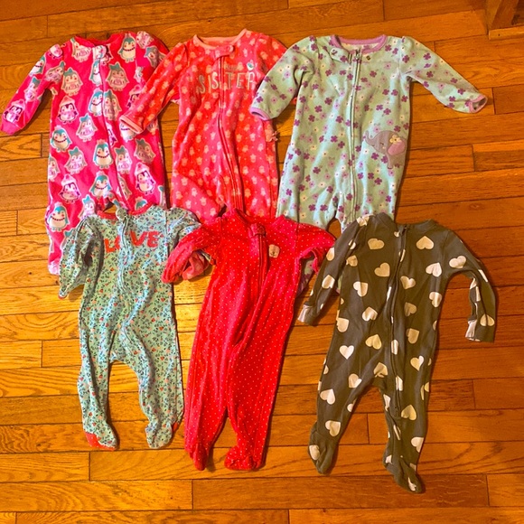 Carter's Pajamas 6 Baby Girl Pajamas 36 Months Fall Winter Spring